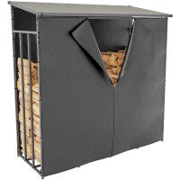 Kaminholzregal aussen mit Abdeckung HEOD | 70x165x165,...