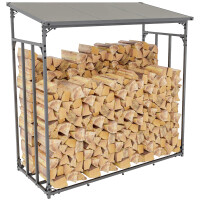 Kaminholzregal aussen mit Abdeckung HEOD | 70x143x145,...