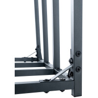 Kaminholzregal aussen mit Abdeckung HEOD | 70x130x165, Alumi