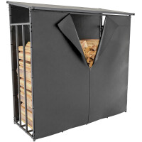 Kaminholzregal aussen mit Abdeckung HEOD | 70x165x165,...
