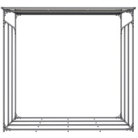 Kaminholzregal aussen mit Abdeckung HEOD | 70x185x185, Alumi