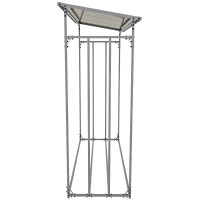 Kaminholzregal aussen mit Abdeckung HEOD | 70x185x185, Alumi