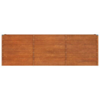Hochbeet aus Cortenstahl ISAK | unten offen | 240x40x77cm 3