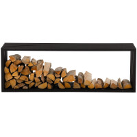 Kaminholzregal Metall PREMIUM - Innen und Aussen, Schwarz | 