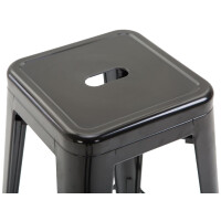 Barhocker MILAN - Schwarz, Metall | Barhocker ohne Lehne 3