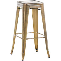 Barhocker MILAN - Gold, Metall | Barhocker ohne Lehne