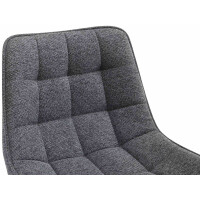 Barhocker SYDNEY - Dunkelgrau, Stoff | Barhocker mit Lehne 6