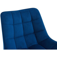 Barhocker SYDNEY - Blau, Samt | Barhocker mit Lehne 4