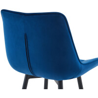 Barhocker SYDNEY - Blau, Samt | Barhocker mit Lehne 5