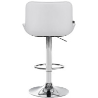 Barhocker 2er Set TAMPA - Weiß, Kunstleder, Chrom | Ba