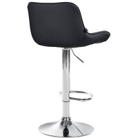 Barhocker 2er Set TAMPA - Schwarz, Kunstleder, Chrom | Barho