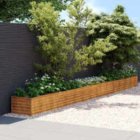Hochbeet aus Cortenstahl AKSEL | unten offen | 580x50x36cm 2