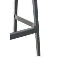 Barhocker MIAMI - Dunkelgrau, Kunststoff | Barhocker mit Leh