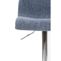 Barhocker BERLIN - Blau, Stoff | Barhocker mit Lehne 5