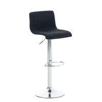 Barhocker BERLIN - Schwarz, Stoff | Barhocker mit Lehne