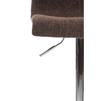 Barhocker 2er Set BERLIN - Braun, Stoff | Barhocker mit Lehn