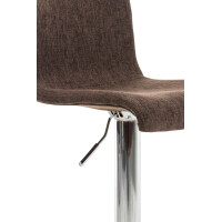 Barhocker 2er Set BERLIN - Braun, Stoff | Barhocker mit Lehn