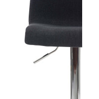 Barhocker 2er Set BERLIN - Schwarz, Stoff | Barhocker mit Le