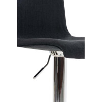 Barhocker 2er Set BERLIN - Schwarz, Stoff | Barhocker mit Le