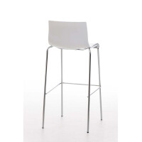 Barhocker TOKIO - Weiß, Kunststoff | Barhocker mit Leh