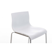Barhocker TOKIO - Weiß, Kunststoff | Barhocker mit Leh