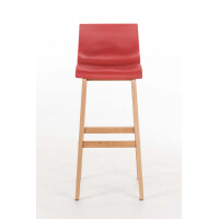 Barhocker DELHI - Rot, Holz | Barhocker mit Lehne 2