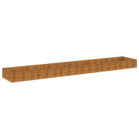 Hochbeet aus Cortenstahl AKSEL | unten offen | 579x100x36cm