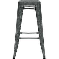 Barhocker SEOUL - Grau, Metall | Barhocker ohne Lehne 3