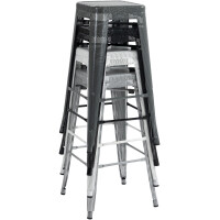 Barhocker SEOUL - Grau, Metall | Barhocker ohne Lehne 4