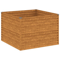 Hochbeet aus Cortenstahl AKSEL | unten offen | 100x100x69cm