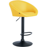 Barhocker OSLO - Gelb, Kunstleder, Schwarz | Barhocker...