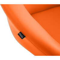 Barhocker OSLO - Orange, Kunstleder, Schwarz | Barhocker mit