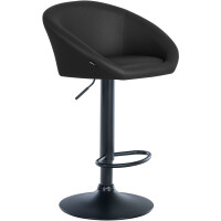 Barhocker OSLO - Schwarz, Kunstleder, Schwarz | Barhocker...