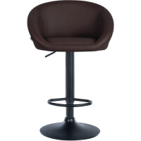 Barhocker OSLO - Braun, Kunstleder, Schwarz | Barhocker mit 