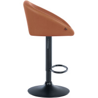 Barhocker OSLO - Hellbraun, Kunstleder, Schwarz | Barhocker 