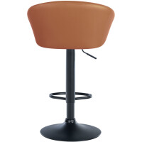 Barhocker OSLO - Hellbraun, Kunstleder, Schwarz | Barhocker 