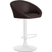 Barhocker OSLO - Braun, Kunstleder, Wei&szlig; |...