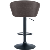 Barhocker OSLO - Dunkelgrau, Stoff, Schwarz | Barhocker mit 
