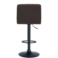 Barhocker 2er Set MADRID - Braun, Stoff, Schwarz | Barhocker