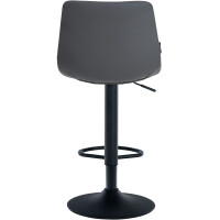 Barhocker DUBAI - Grau, Kunstleder, Schwarz | Barhocker mit 