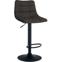 Barhocker DUBAI - Dunkelgrau, Stoff, Schwarz | Barhocker...