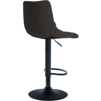 Barhocker DUBAI - Dunkelgrau, Stoff, Schwarz | Barhocker mit