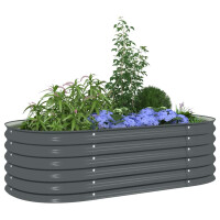 rundes Hochbeet für Garten BLUMO | Verzinkter Stahl | 1