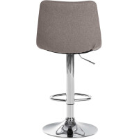 Barhocker 2er Set DUBAI - Grau, Stoff, Chrom | Barhocker mit