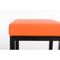Barhocker KIEL - Orange, Kunstleder, Stahl, 80cm Höhe |