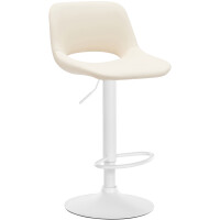 Barhocker JAKSON - Creme, Kunstleder, Wei&szlig; |...