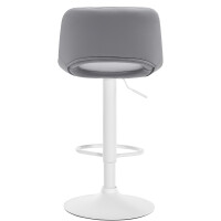 Barhocker 2er Set JAKSON - Grau, Kunstleder, Weiß | Ba