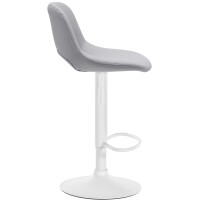 Barhocker 2er Set JAKSON - Grau, Kunstleder, Weiß | Ba