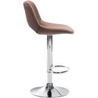 Barhocker 2er Set JAKSON - Braun, Samt, Chrom | Barhocker mi