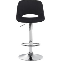 Barhocker 2er Set JAKSON - Schwarz, Samt, Chrom | Barhocker 